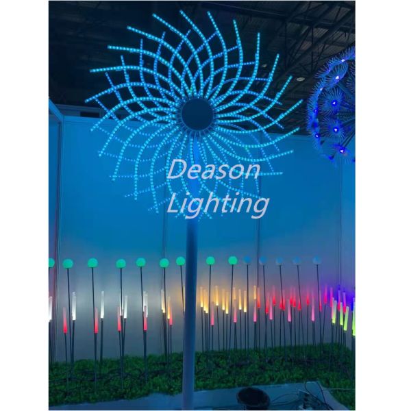 Flower Shaped Led Christmas Firework Lights Outdoor Landscape Decorations