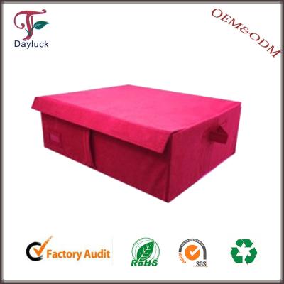 Cardboard colorful foldable fabric storage box