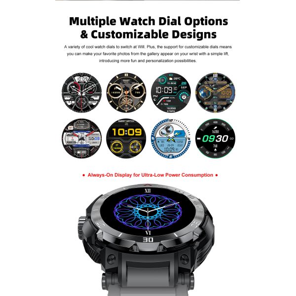 Fitness Tracking TWS Smart Watch Activity Monitoring 1.43 Inch Touch Screen Watch