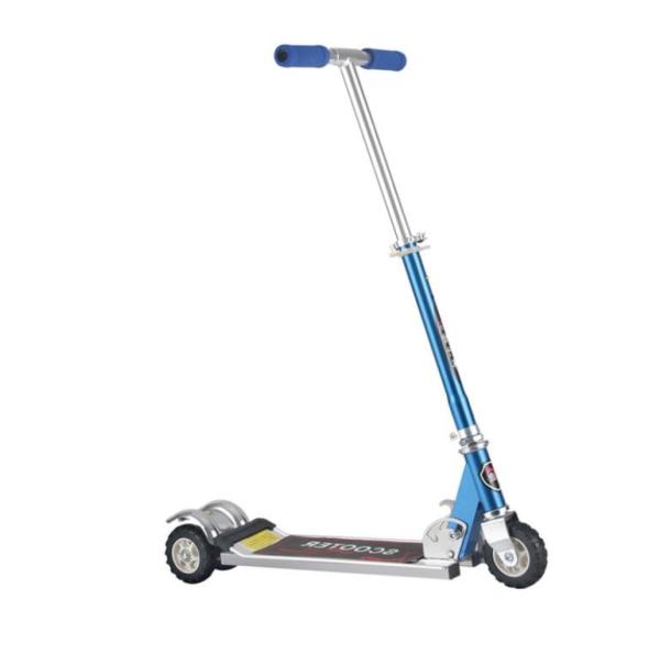 Children'S 3 Wheels Skate Kick Scooter Wide Plate Knobby Tires For Age 6-12