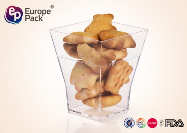 Transparent Plastic Square Cups 60ml