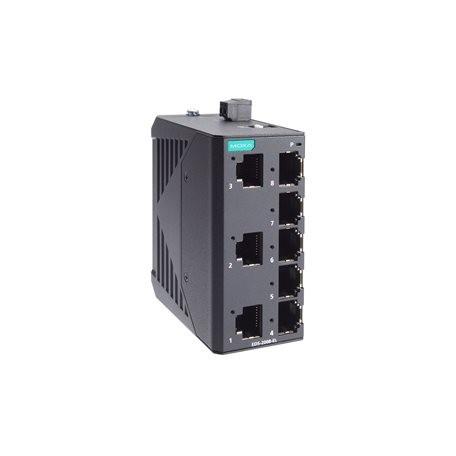 Secure 8-port entry-level unmanaged Ethernet switches with metal housing Moxa EDS-2008-EL Series switch