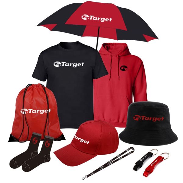 Business Staff Welcome Uniform Graduation Sports Branded Custom Logo Promotional Gift Set Socks Cap Bag Umbrella