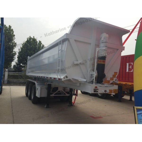 U Shape Dump Semi Trailer 40T-100T Payload For Sand / Stone Transportation