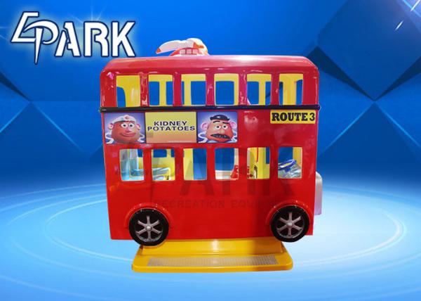 EPARK London Bus swing rocking kiddie ride car 3 Seats RED earn money arcade game machine  for sale