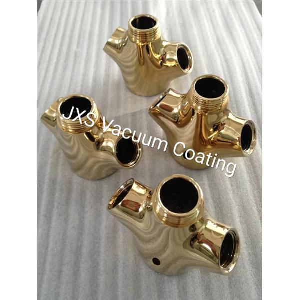 Large Capacity Brass Zinc Alloy Water Tap Faucet Gold Color PVD Vacuum Coating System