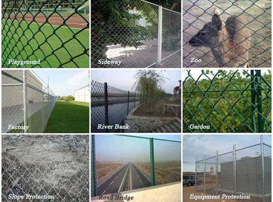 9 Gauge 5*5cm Steel Chain Link Fencing 6 Feet Galvanized Diamond Mesh Wire