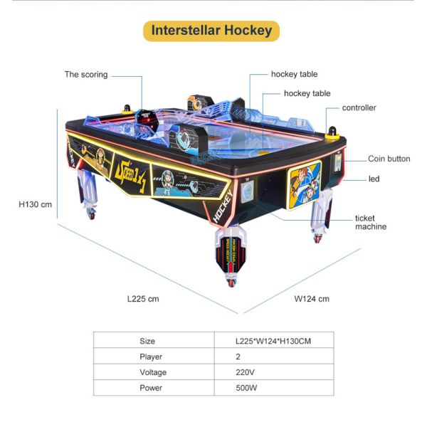 2 Players Air Hockey Game Machines For KTV , Kids Air Hockey Table