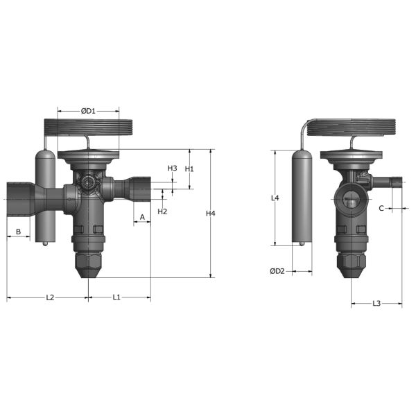Термостатический клапан расширения типа TGE Danfoss TGEX TGEZ TGEN TGES TGEL