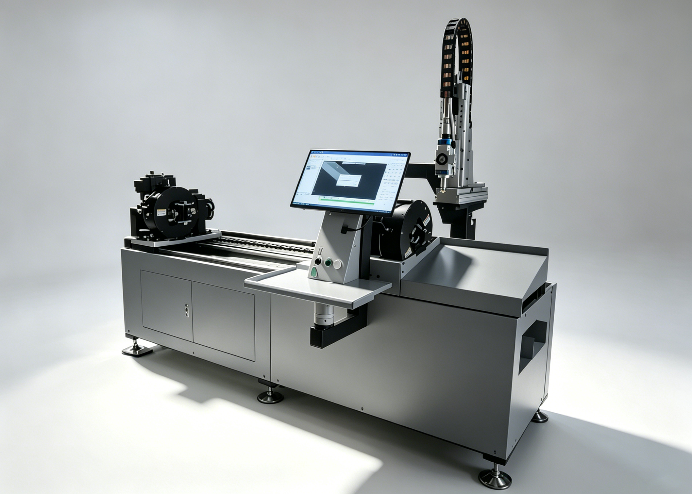 Compact Short Body 2000W Fiber Metal Tube Laser Cutting Machine Support Infinite Long Tube Cutting