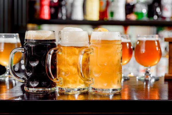 Traditional Glass Beer Mug 330ML Cool Beer Glasses Cylindrical
