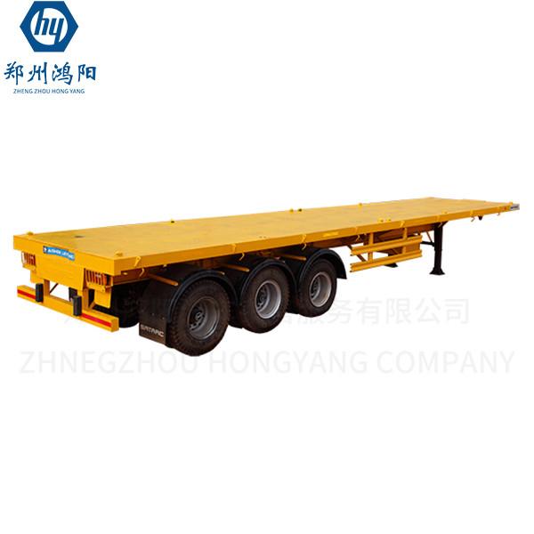 80t Removível Lowboy Flatbed Trailer Flatbed Container Excavator Transport Lowbed Truck Trailer