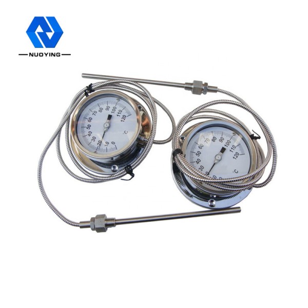 60mm Dial Bimetal Temperature Gauge 1.5 Accuracy SS304 0-150 Degree