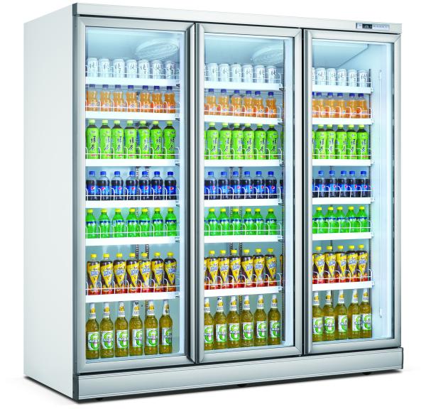 2025 New Arrival High Capacity 3-Door Commercial Beverage Display Refrigerator Supermarkets Convenience Stores High Efficiency