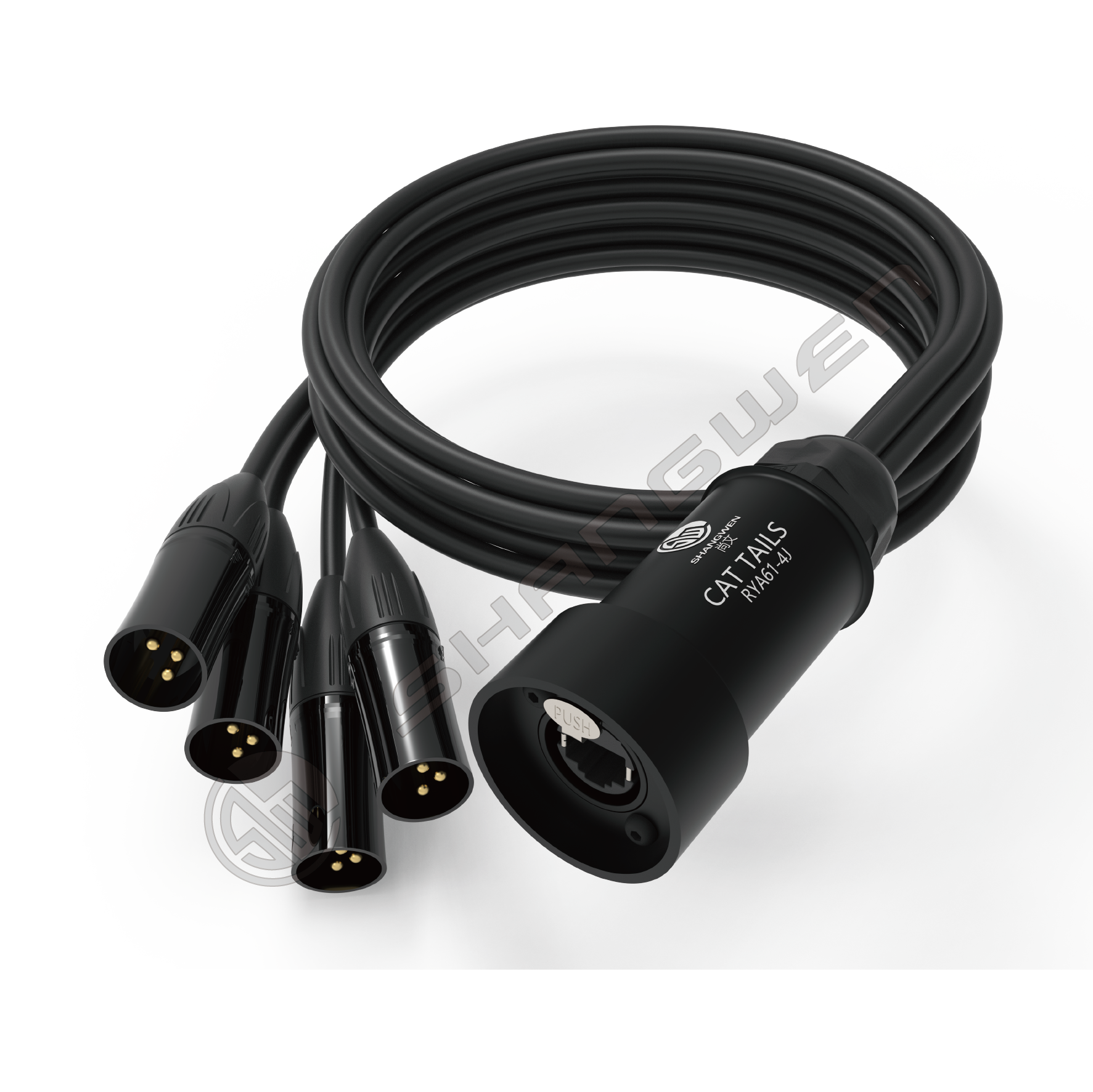 4-Channel 3-Pin XLR Adapter Cable with RJ45 Female Converter Xlr 3 Male Pins to Power Application Extension Connector Cable