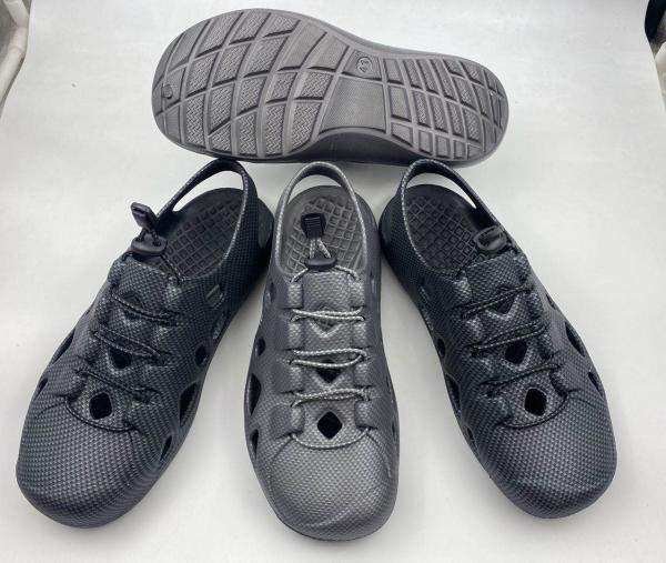 Elastic Lace Up 40-45 Contoured Mens Clog Style Slippers