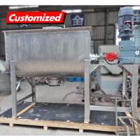 Mixer de fita horizontal de aço inoxidável com certificação CE para transportador de auge customizado OEM