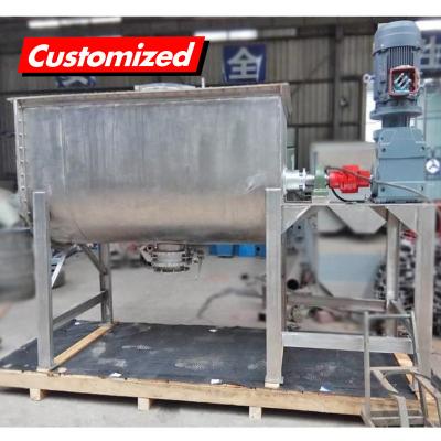Mixer de fita horizontal de aço inoxidável com certificação CE para transportador de auge customizado OEM