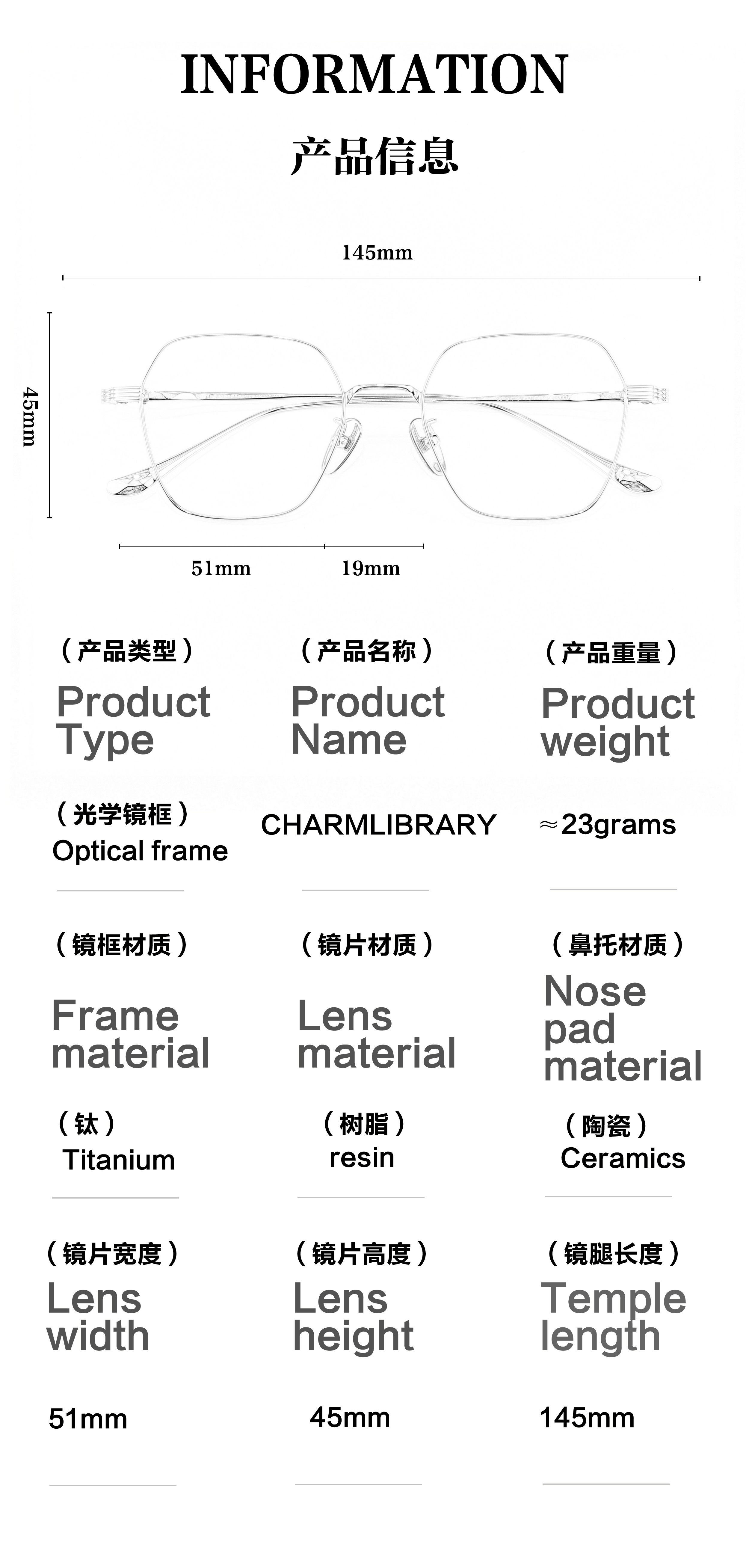 Large Face Luxury Brand Lightweight Anti Blue Light Optical Prescription Presbyopia Multifocal Designer Reading Women Glasses