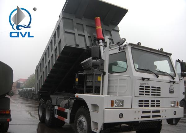 WD615.47 70 Ton Mining Heavy Duty Dump Truck 6 X 4 12.00 - 20 Tires Mining Tipper Truck