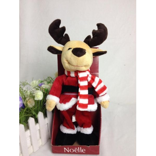 Lovely Dancing Music Plush Toys , Christmas Electronic Stuffed Animals