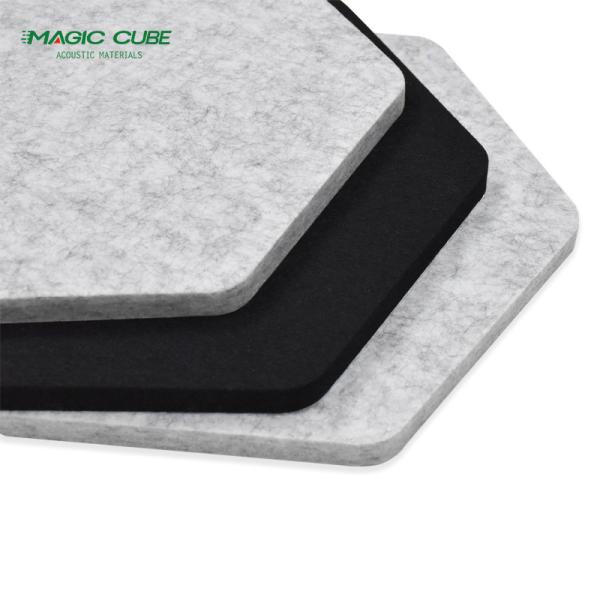 Eco Friendly Polyester Fibre Acoustic Panel Flame Retardant For Multi Function Hall