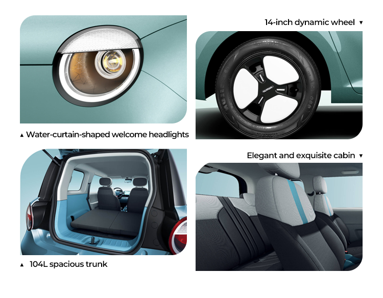 28kWh Chang'An Lumin Mini EV Car Used Slow Charge 9.5 Hours