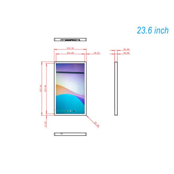 23.6 inch WiFi wireless connection customized medical consultation room screen digital signage solutions