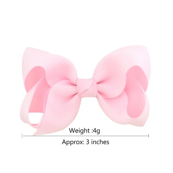 40pcs 3 Red Pink Green Ribbon Hair Bow With Clip Kids  Girls