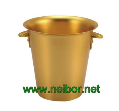 Gold color aluminum ice bucket beer bucket champagne bucket