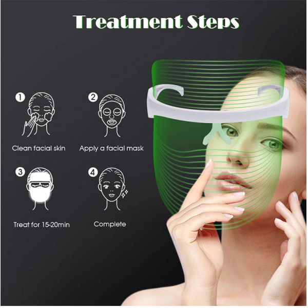 18W PDT Facial Light Therapy 7 Colors LED Facial Masks With Neck