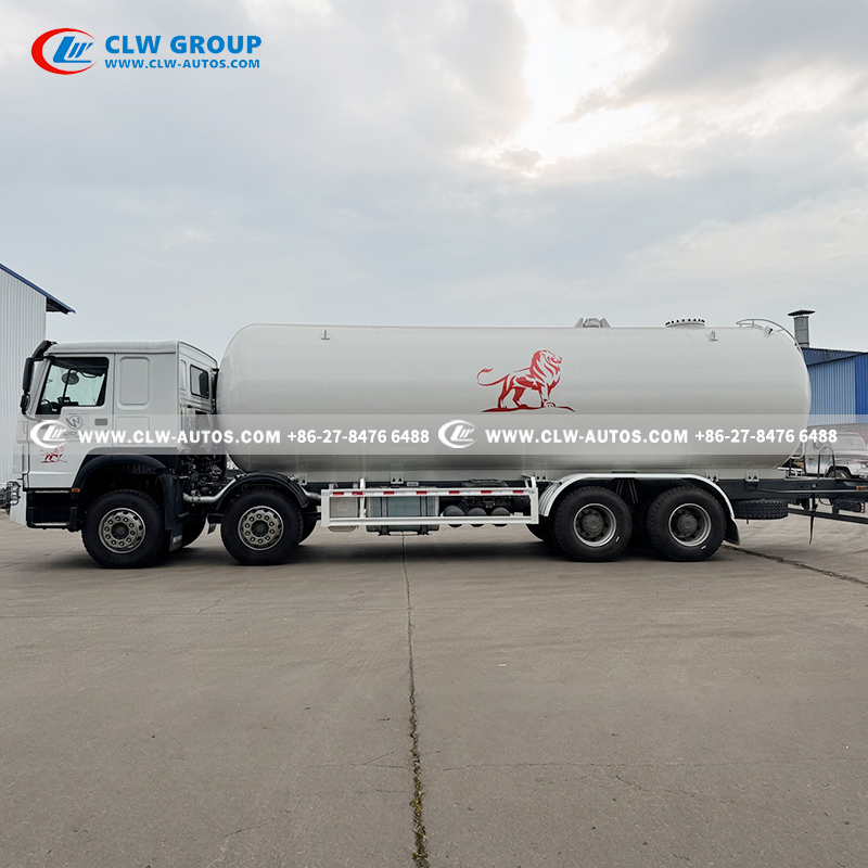 Sinotruk HOWO 8x4 35.5m³ High-Capacity LPG Bobtail Truck with WEICHAI 365-400HP Engine and Q345R Steel Tank