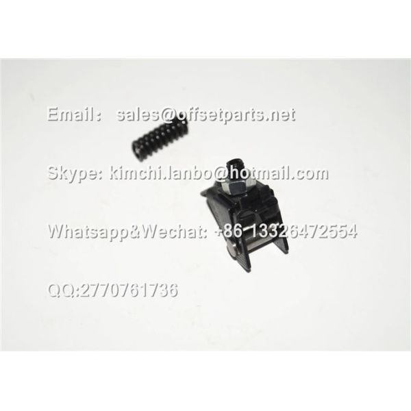 offset printing machine part GRIPPER HOLDER&SPRING metal tail-width 12mm black 2 pieces