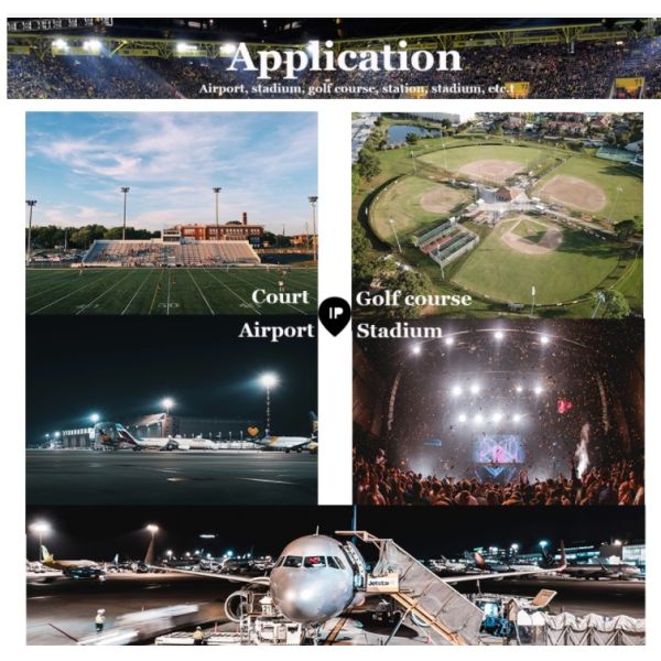 Стадион СИД УДАРА на открытом воздухе освещает СИД 600в 1000в 6000к вне света спорт