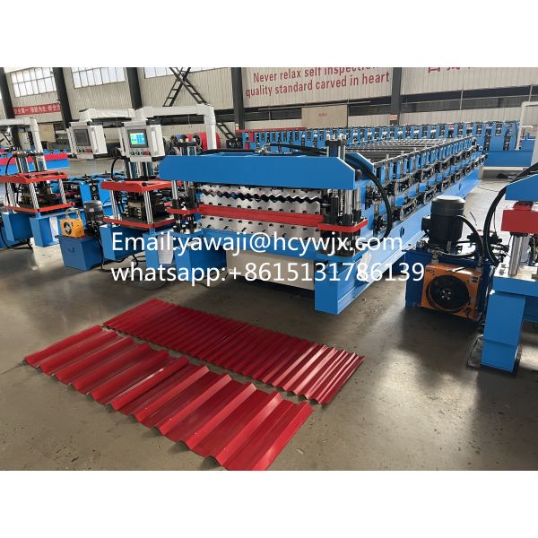 Double Layer Galvanized Tile Roofing Sheet Making Roll Forming Machine