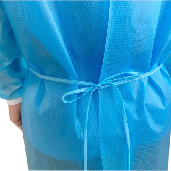 Los PP no tejidos PE cubrieron el vestido disponible amarillo del aislamiento quirúrgico para el hospital