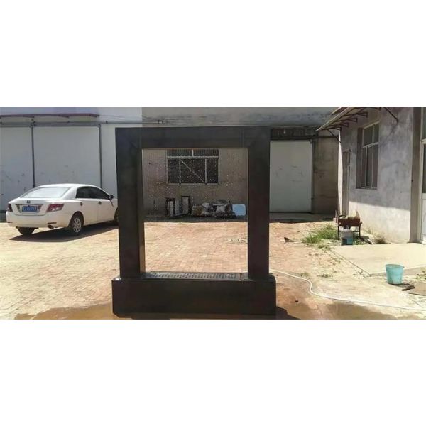 Modern Outdoor Water Fountain Rusty Corten Steel Garden Water Feature