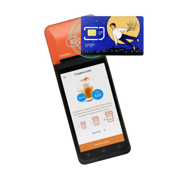 Customized Handheld POS System 16GB / 32GB / 64GB Mini Android POS With Voice Call Function