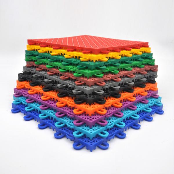 Polypropylene Pp Interlocking Sports Flooring For Basketball Badminton Court 250x250x13mm