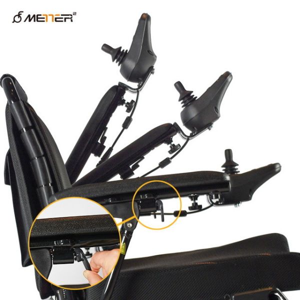 Foldable Handicapped Electric Wheelchair 100kg Loading