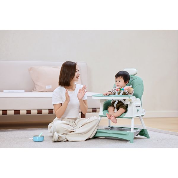 EN71 Certified High Plastic Baby Dining Chair Baby Feeding Table Adjustable Height