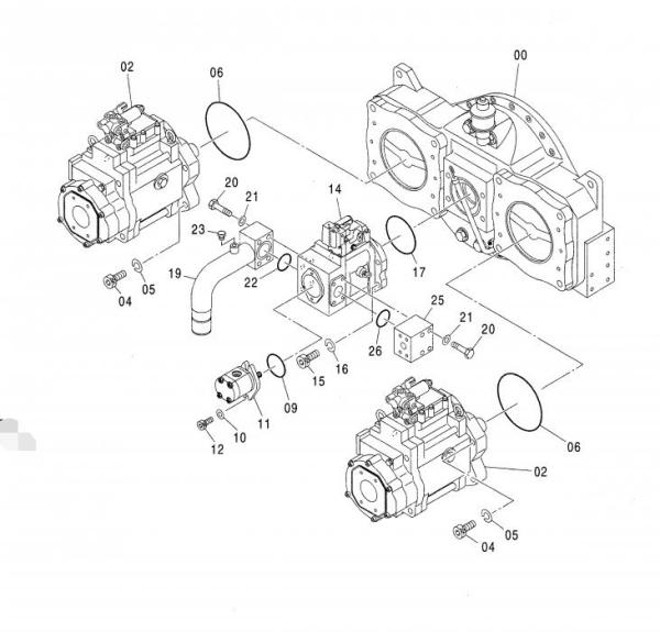 Hitachi K3V280 Hydraulic Main Pump for ZX850-3 ZX650-3 EX1200-6 Excavators
