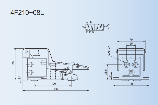 Клапан воздуха педали ноги пневматического ручного клапана 4Ф210-08Л одиночный главный большой с замком