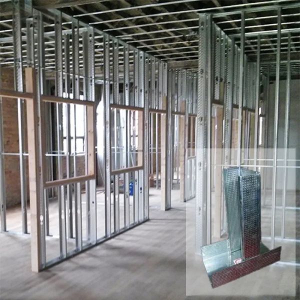 Parement en paroi sèche Tracé de la trace de l'angle du canal de fourrure de support en acier léger 3000 mm