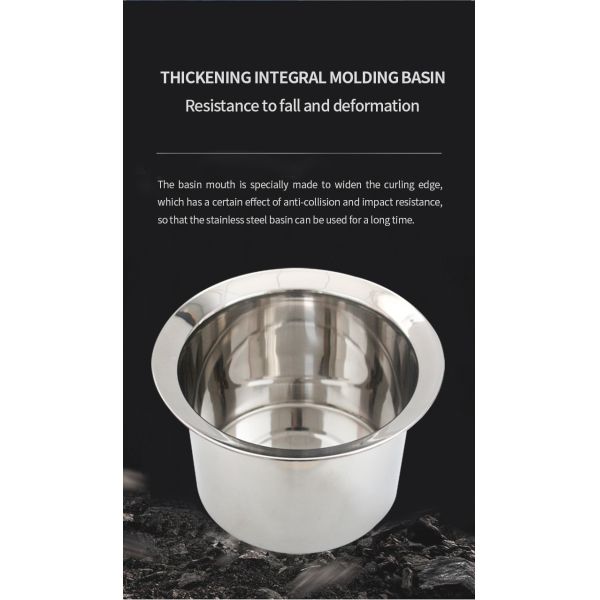 Weather Resistant Calf Hutch Parts 8L Stainless Steel Calf Buckets For Water / Milk / Food Filling