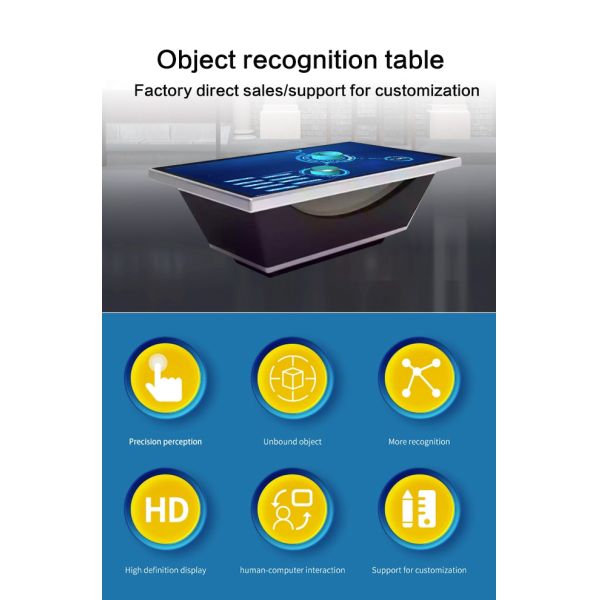 LCD Object Recognition Multi Touch Table Hologram Projected Interactive Touch Screen Table
