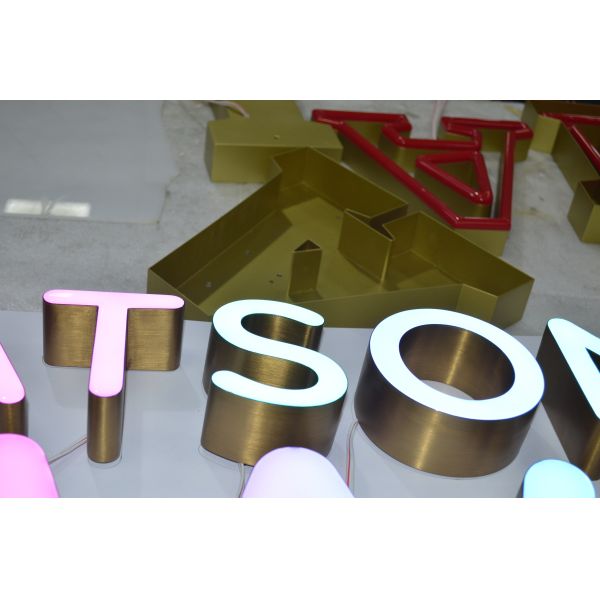 3D Acrylic Front Lit Channel Letter Sign PANTONE / RAL 40mm For Office