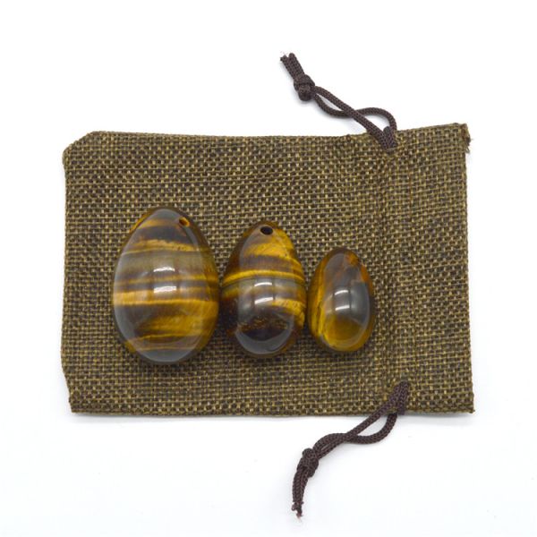 Hot Dalmatian Jasper Yoni Eggs Set for Women 3 Sizes Vibrating Jade Gemstone Eggs