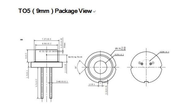 GH06330A2G Mini Laser Diode 635nm~638nm Through Hole Package