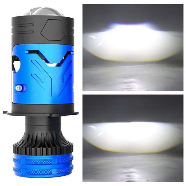 72 Watts 6000 Lumens Motorcycle LED Headlight With EYE Lens And Direct Beam